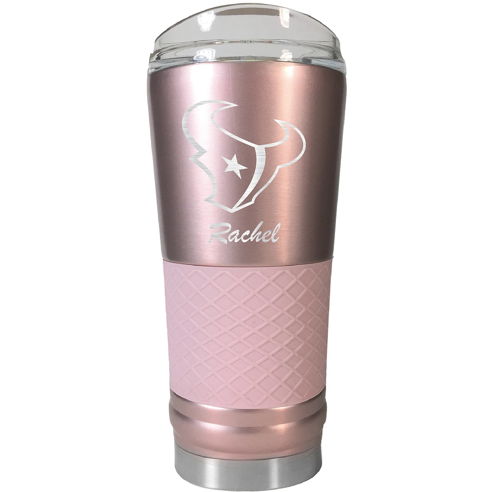 Houston Texans 24oz. Personalized Rose Gold Draft Tumbler