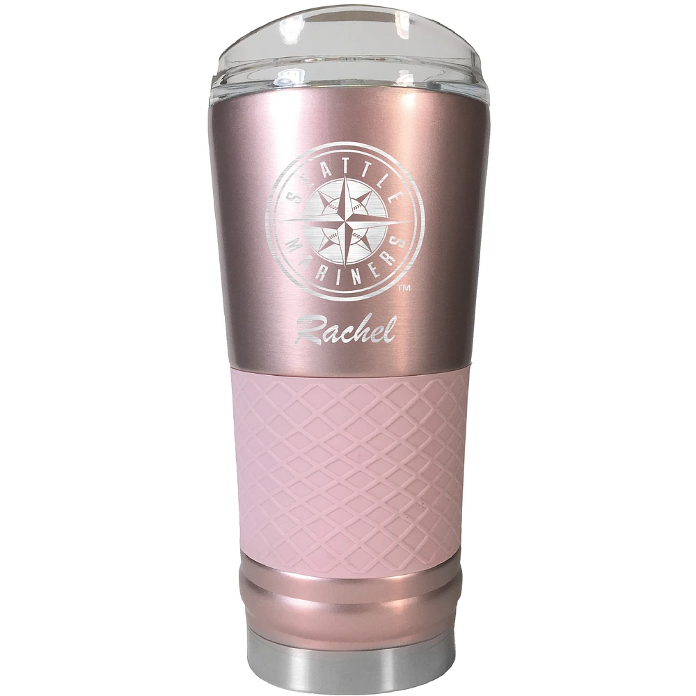 Seattle Mariners 24oz. Personalized Rose Gold Draft Tumbler