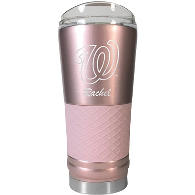 Washington Nationals 24oz. Personalized Rose Gold Draft Tumbler