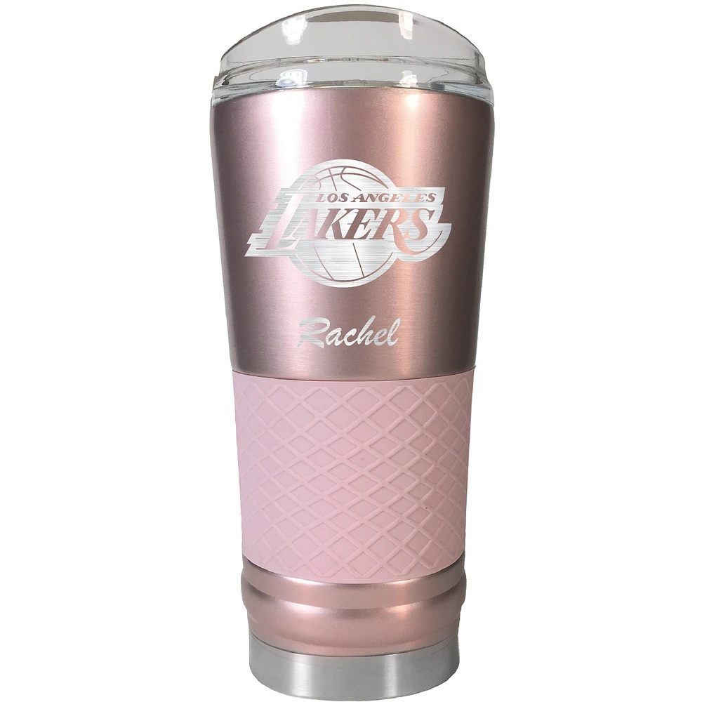 Los Angeles Lakers 24oz. Personalized Rose Gold Draft Tumbler