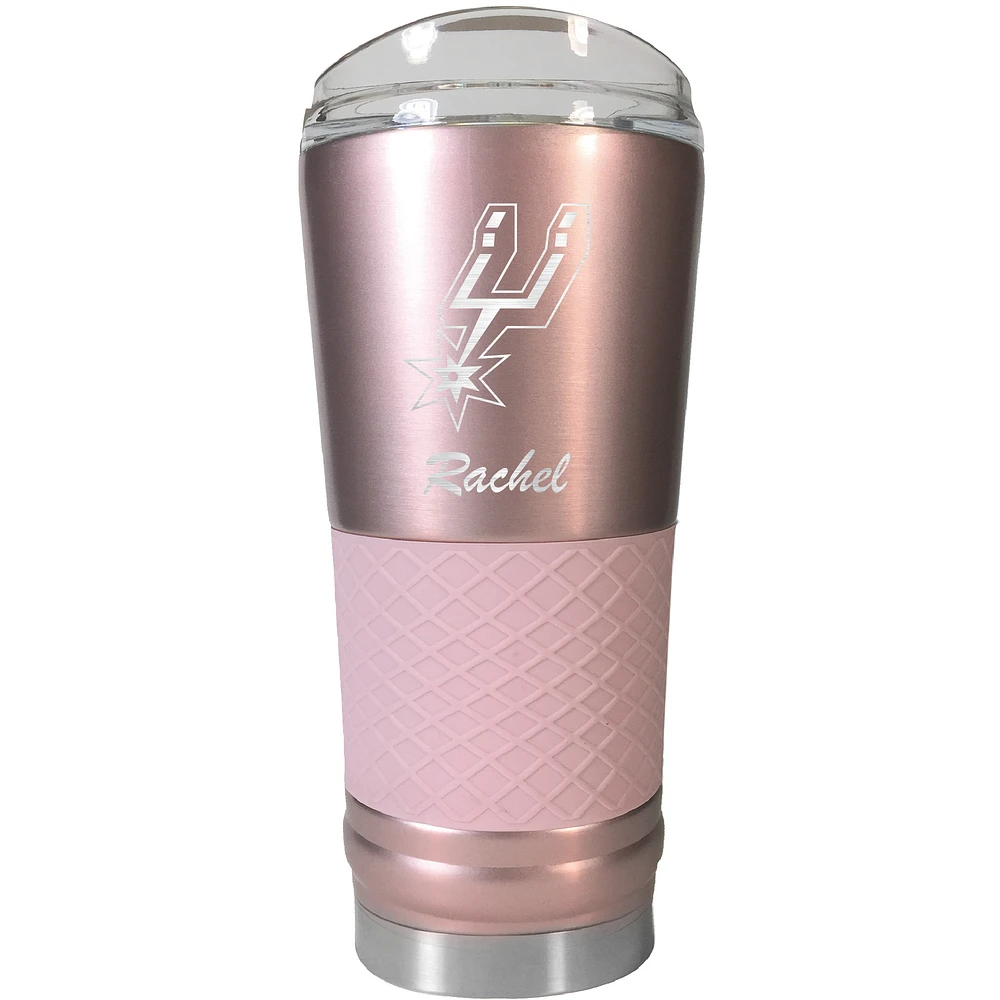 San Antonio Spurs 24oz. Personalized Rose Gold Draft Tumbler