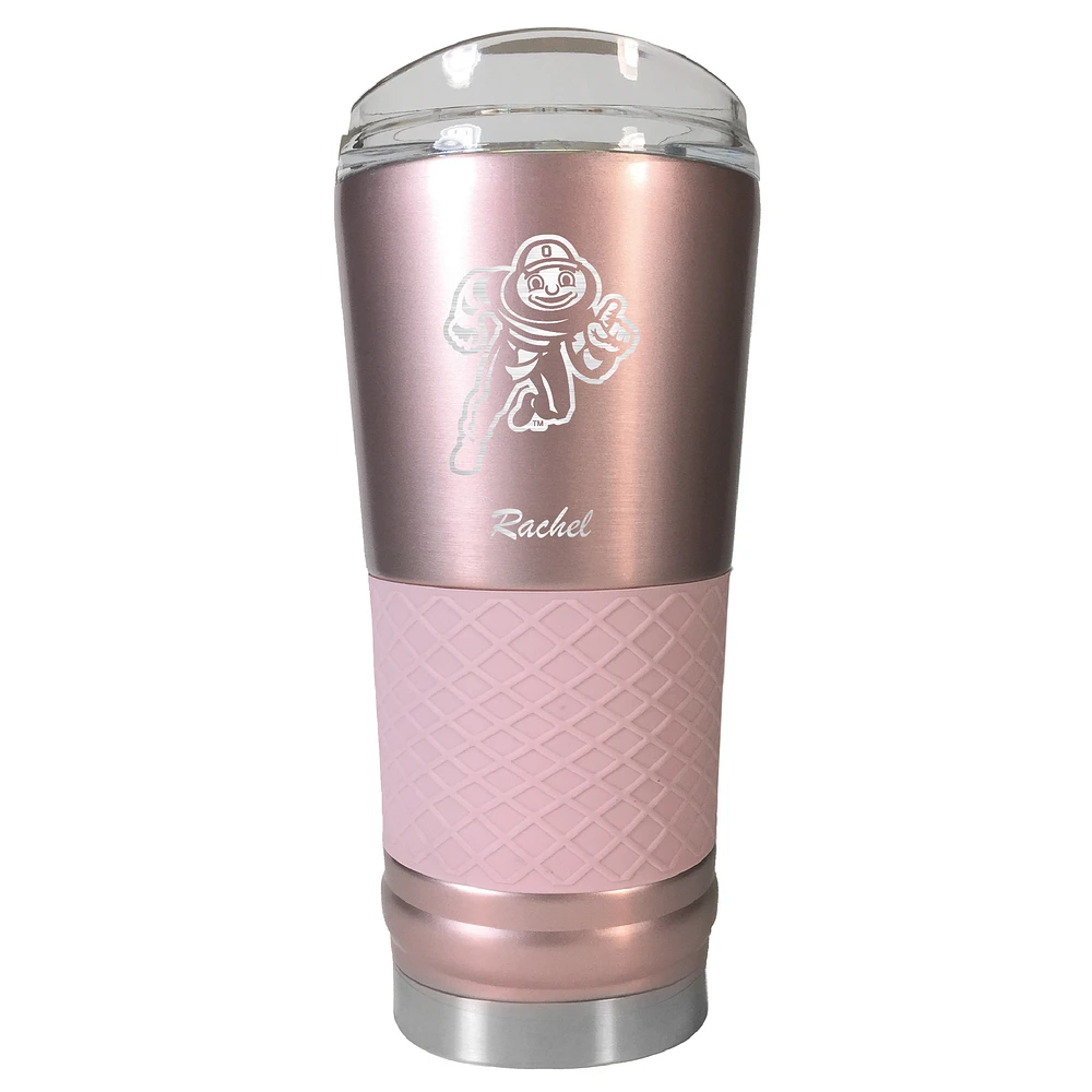 Ohio State Buckeyes 24oz. Personalized Rose Gold Draft Tumbler