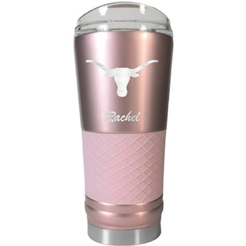 Texas Longhorns 24oz. Personalized Rose Gold Draft Tumbler