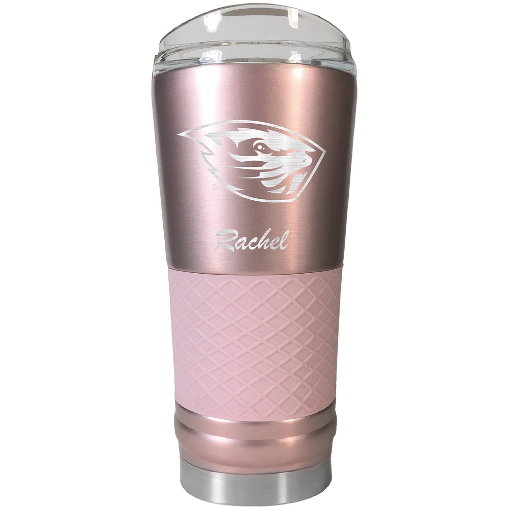 Oregon State Beavers 24oz. Personalized Rose Gold Draft Tumbler