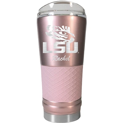 LSU Tigers 24oz. Personalized Rose Gold Draft Tumbler