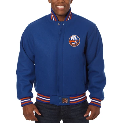 Men's JH Design Royal New York Islanders Big & Tall All-Wool Jacket