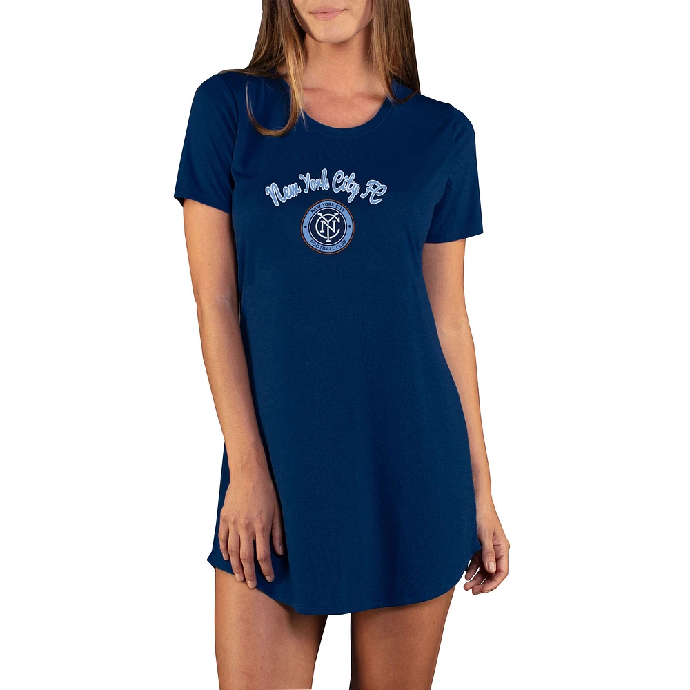 Women's Concepts Sport Navy New York City FC Marathon Knit Nightshirt