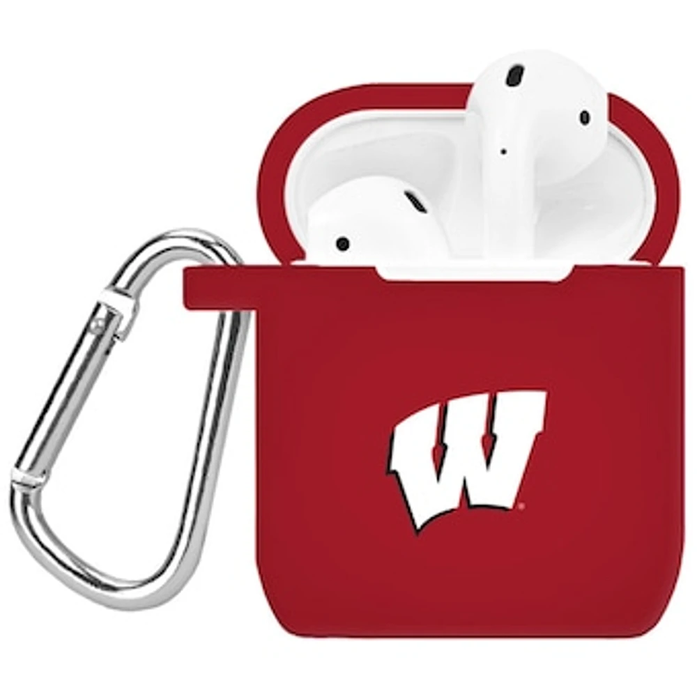 Crimson Wisconsin Badgers Silicone AirPods Case