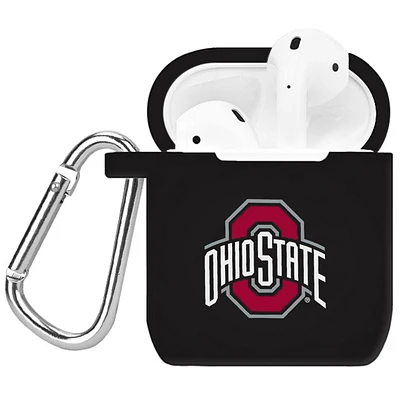 Black Ohio State Buckeyes Silicone AirPods Case