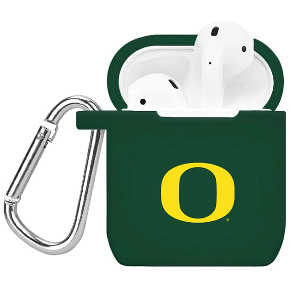 Green Oregon Ducks Silicone AirPods Case