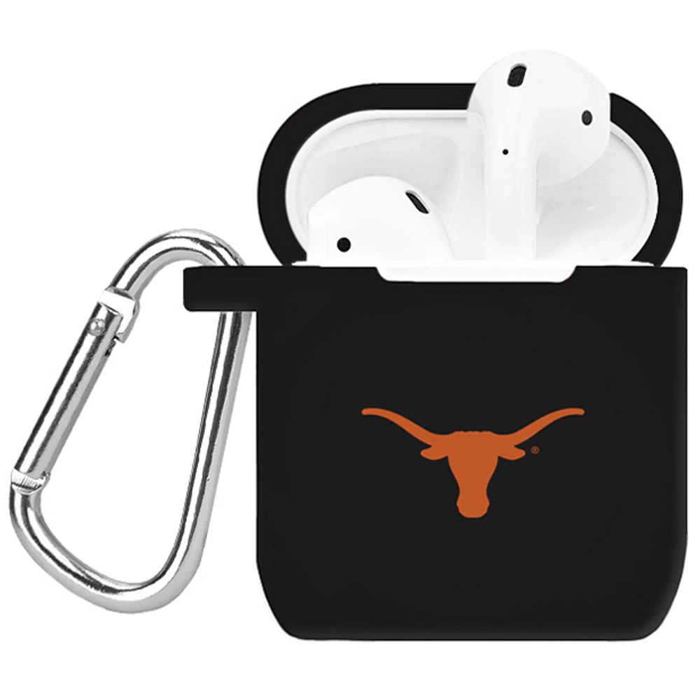 Black Texas Longhorns Silicone AirPods Case