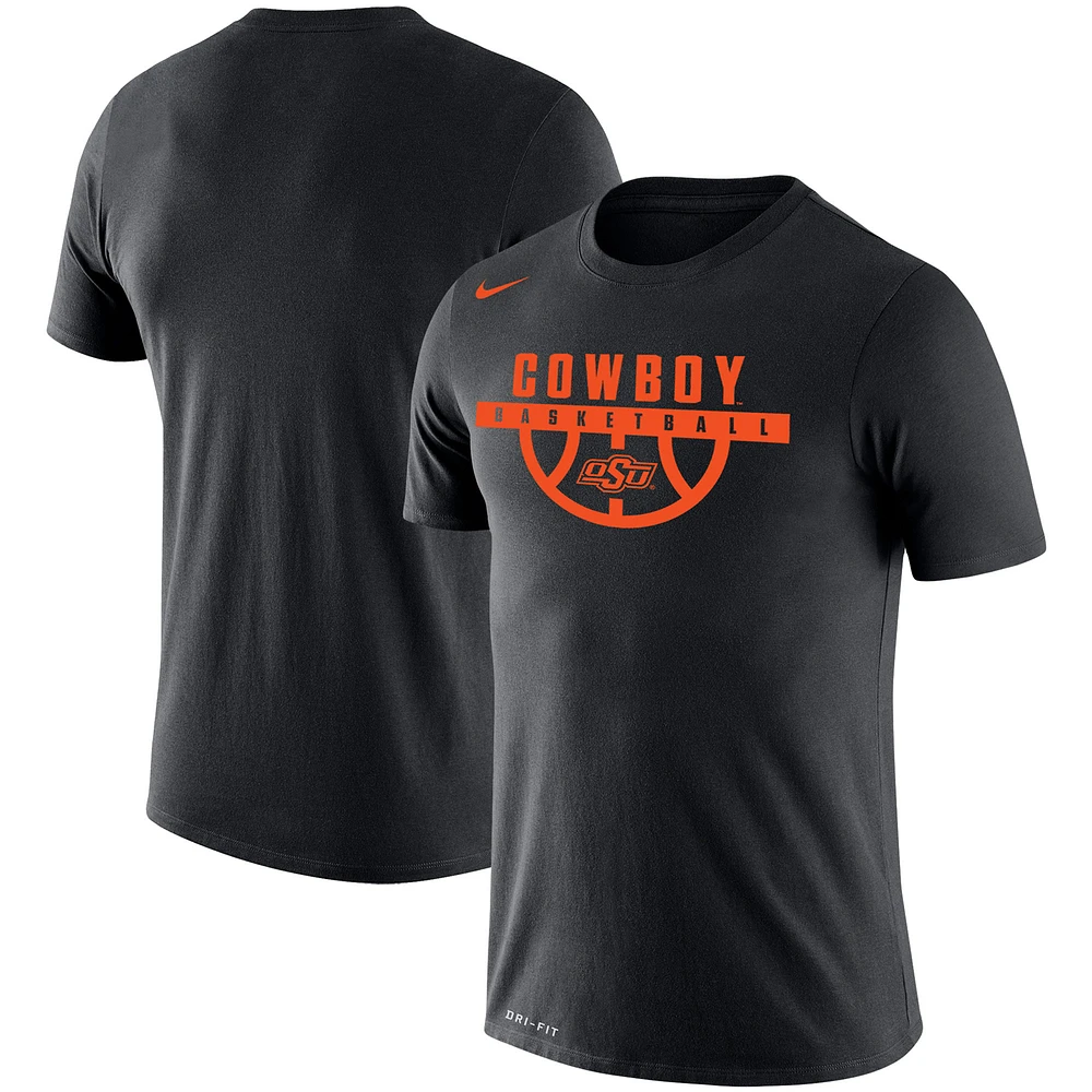 Men's Nike Black Oklahoma State Cowboys Basketball Drop Legend Performance T-Shirt