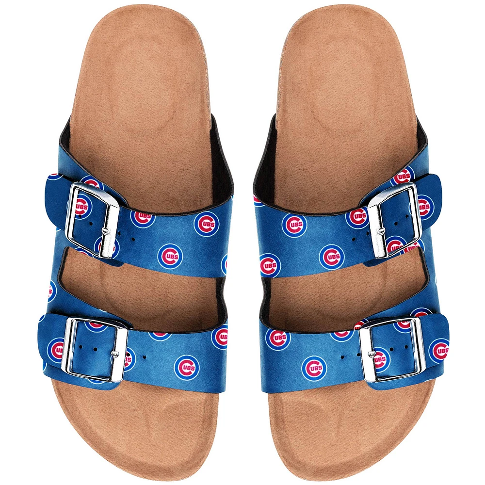 Women's Chicago Cubs Mini Print Double Buckle Sandal