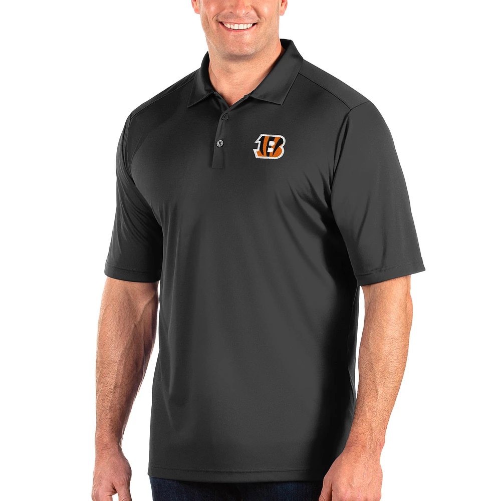 Men's Antigua Charcoal Cincinnati Bengals Tribute Big & Tall Polo