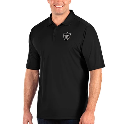 Men's Antigua Black Las Vegas Raiders Tribute Big & Tall Polo