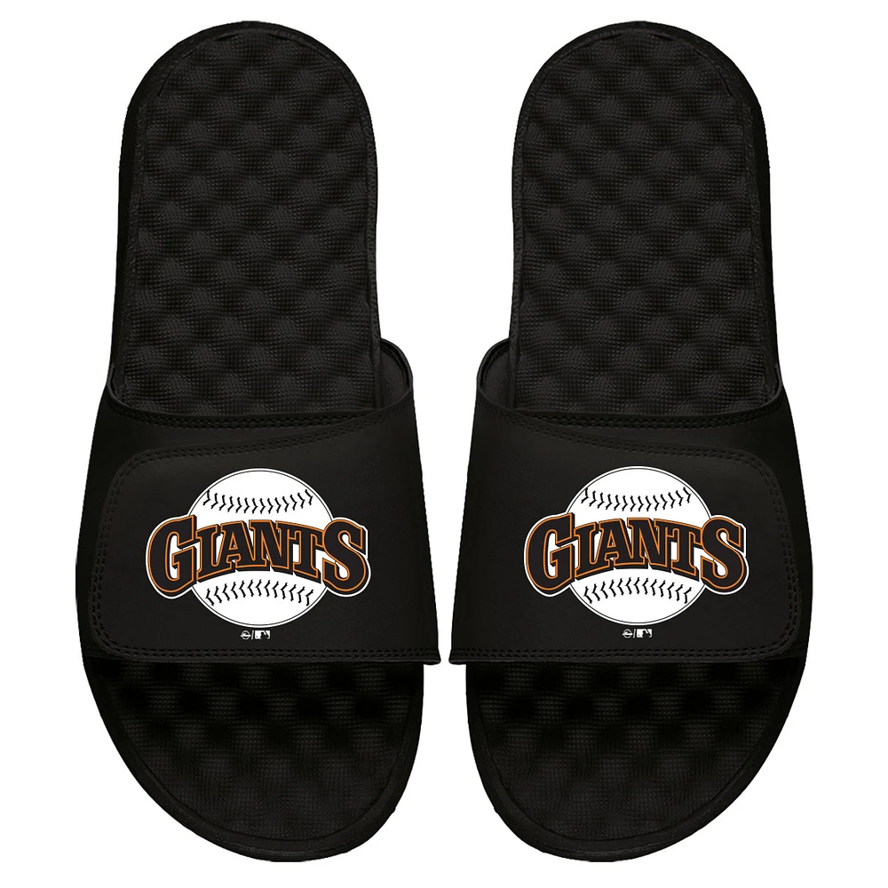Men's ISlide Black San Francisco Giants Cooperstown Logo Slide Sandals