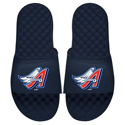 Youth ISlide Navy California Angels Cooperstown Logo Slide Sandals