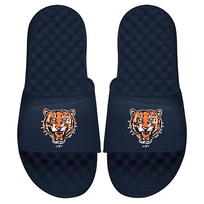 Youth ISlide Navy Detroit Tigers Cooperstown Logo Slide Sandals