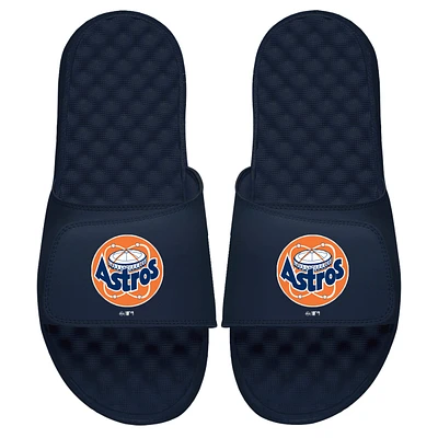 Youth ISlide Navy Houston Astros Cooperstown Logo Slide Sandals