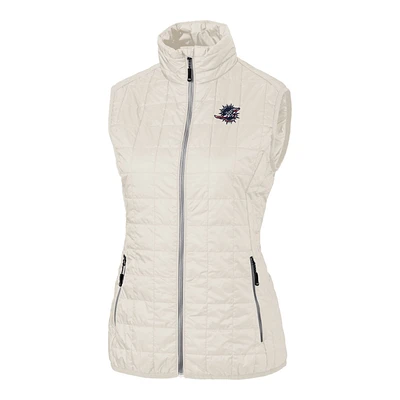 Women's Cutter & Buck White Miami Dolphins Americana Rainier Full-Zip Vest