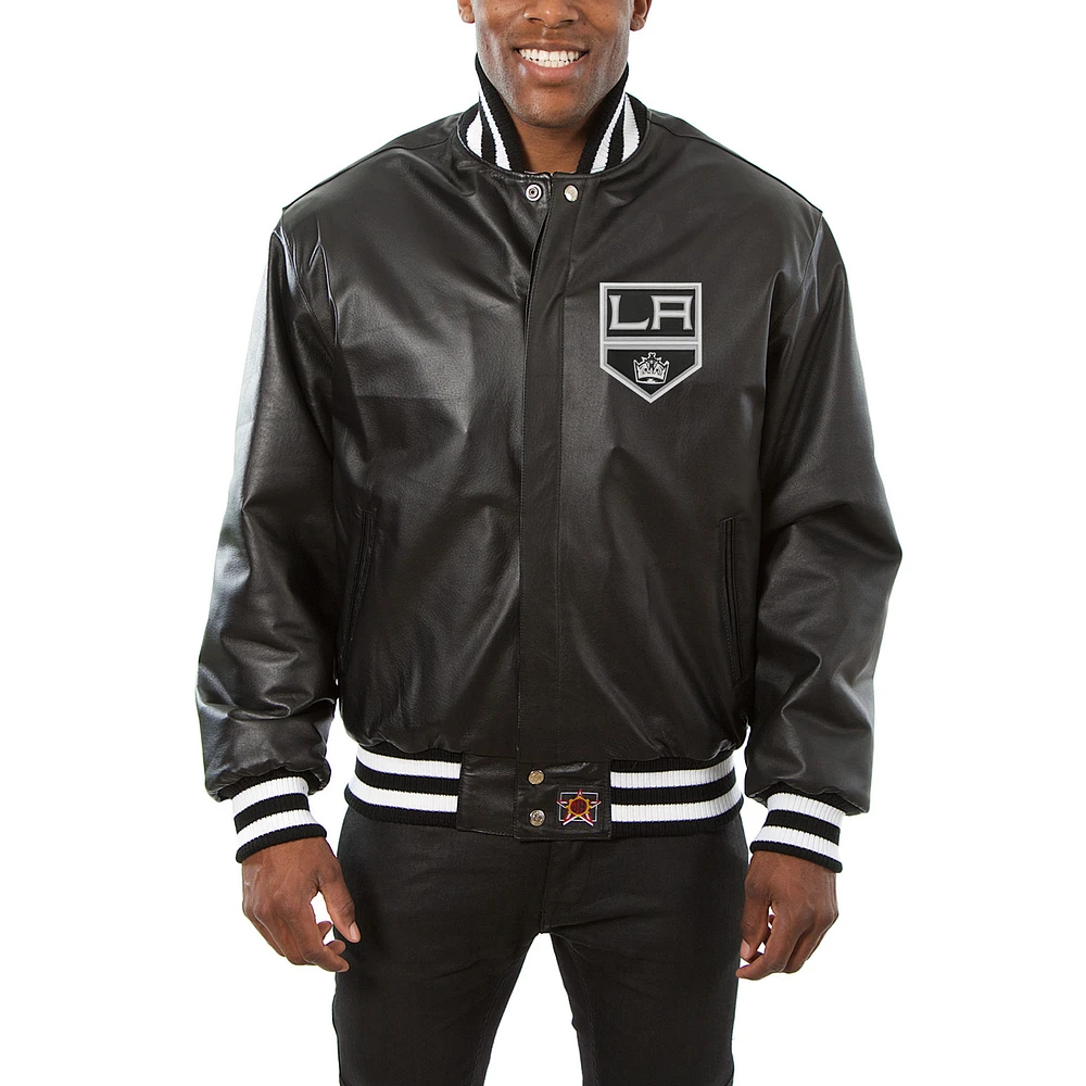 Men's JH Design Black Los Angeles Kings Big & Tall All-Leather Jacket