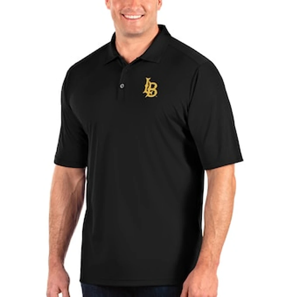 Men's Antigua Black Cal State Long Beach The Big & Tall Tribute Polo