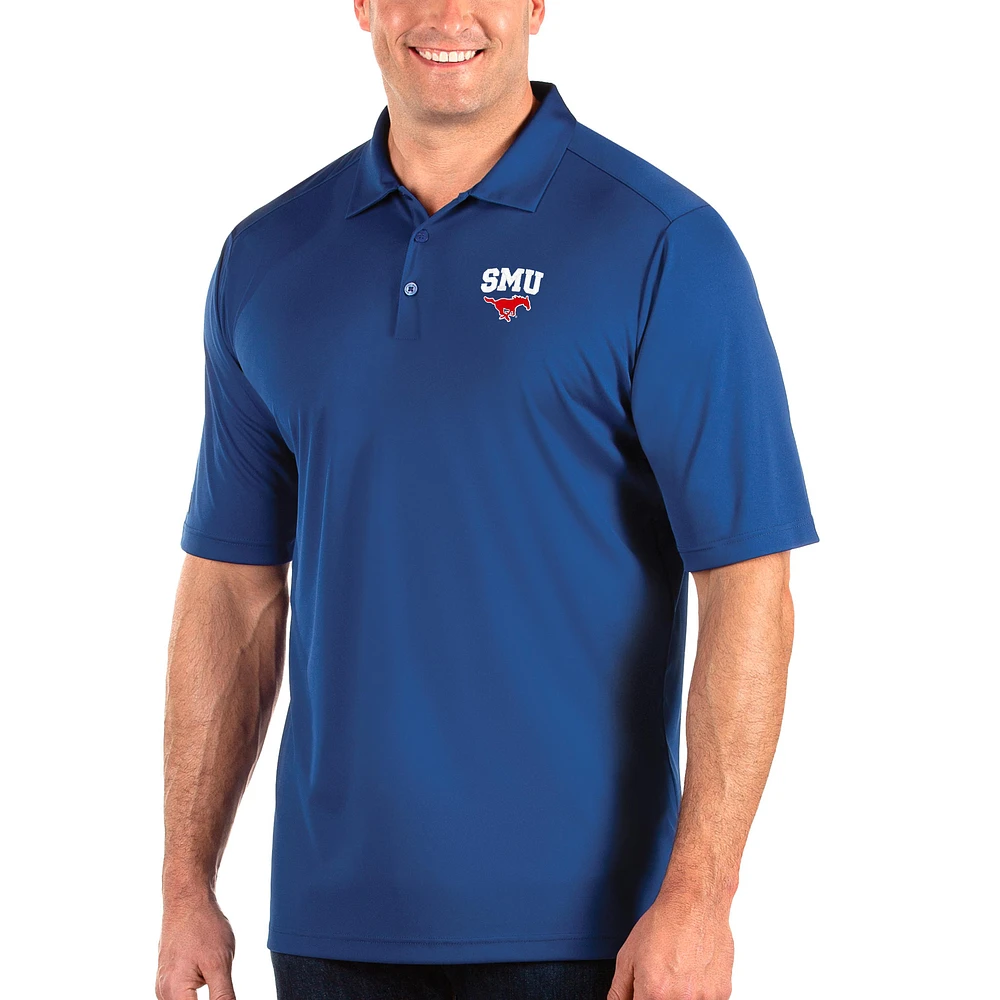 Men's Antigua Royal SMU Mustangs Big & Tall Tribute Polo