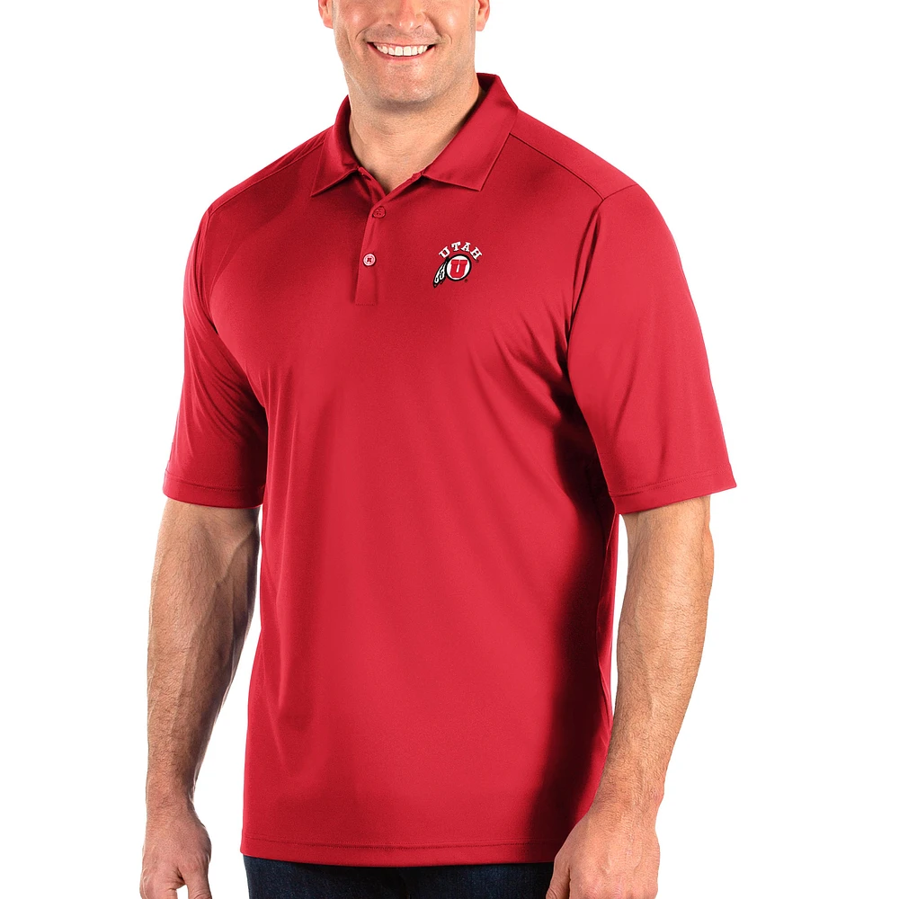 Men's Antigua Red Utah Utes Big & Tall Tribute Polo