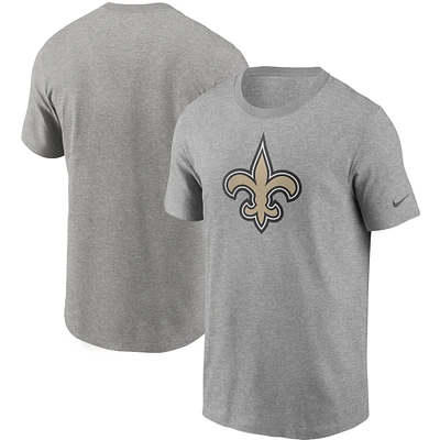Men's Nike Heathered Gray New Orleans Saints Primary Logo T-Shirt