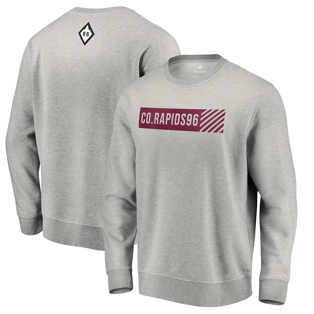 Men's Heathered Gray Colorado Rapids Black Diamond Pullover Sweatshirt