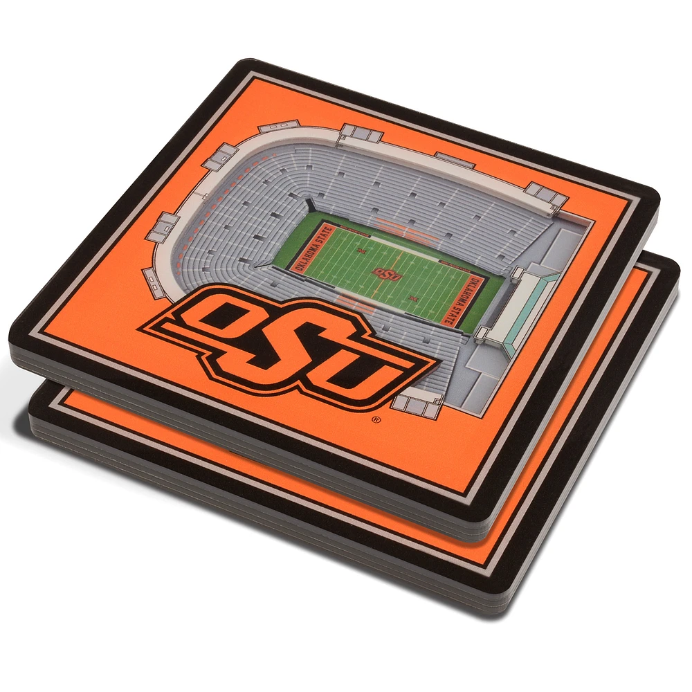 Orange Oklahoma State Cowboys 3D StadiumViews Coasters