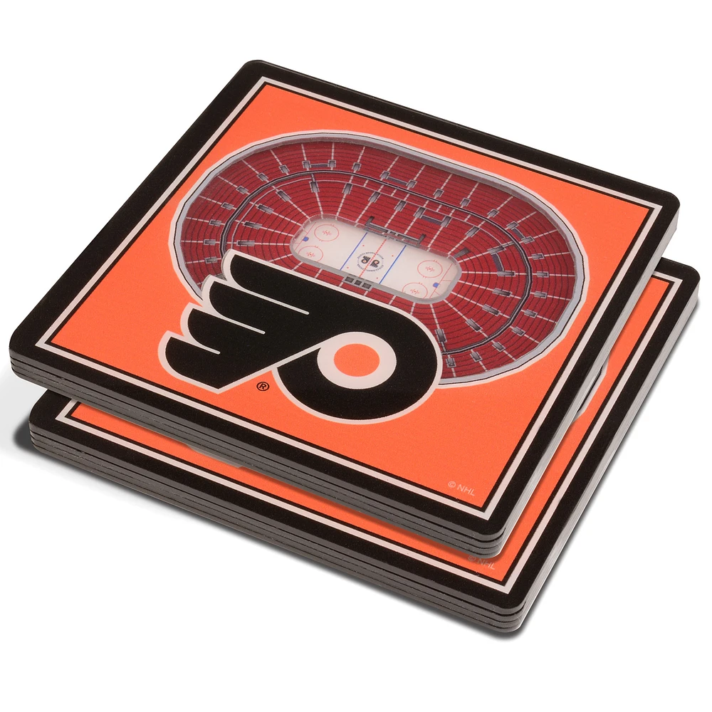 Orange Philadelphia Flyers 3D StadiumViews Coasters