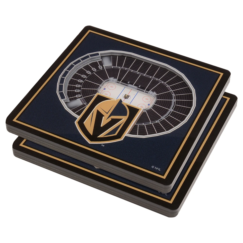 Black Vegas Golden Knights 3D StadiumViews Coasters