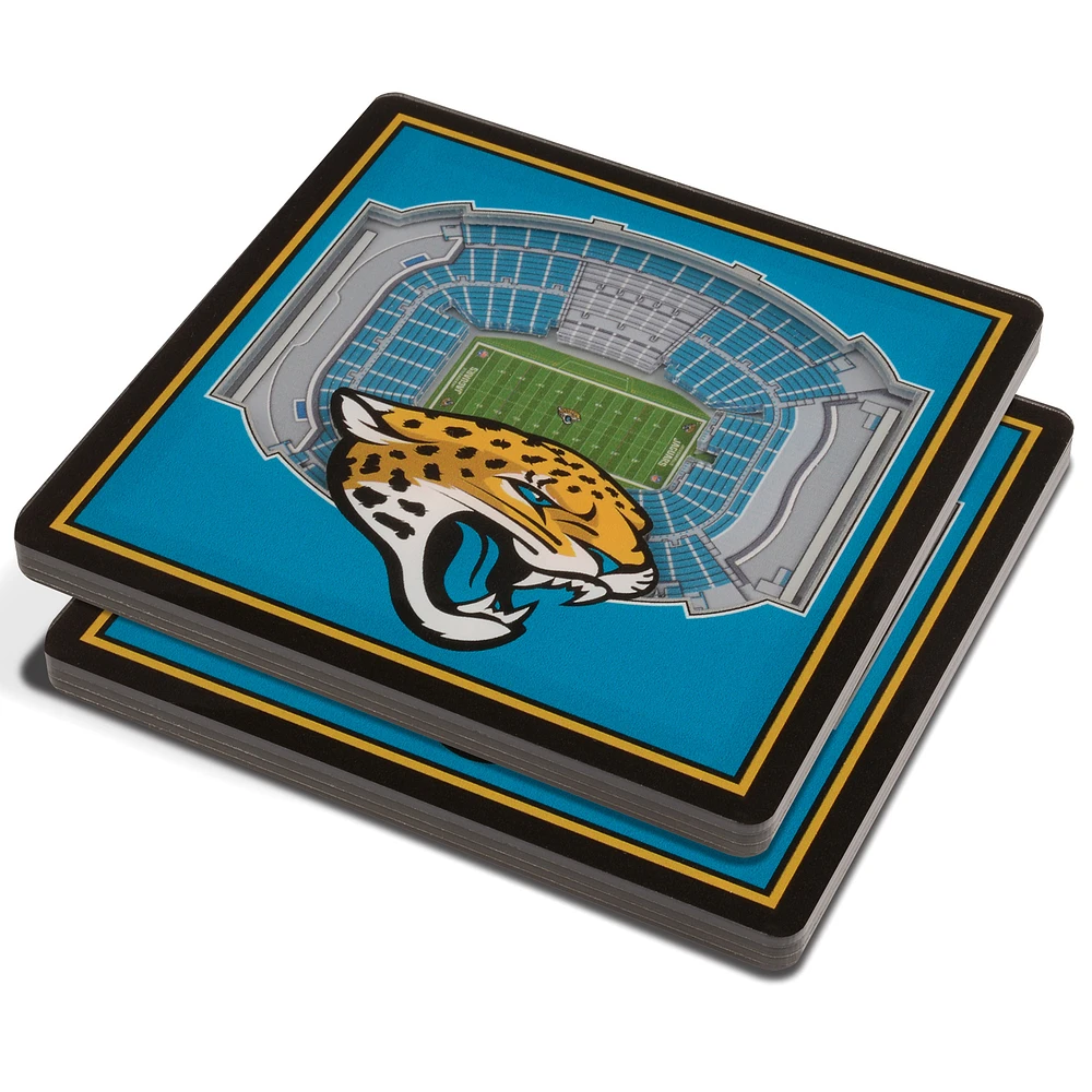 Blue Jacksonville Jaguars 3D StadiumViews Coasters