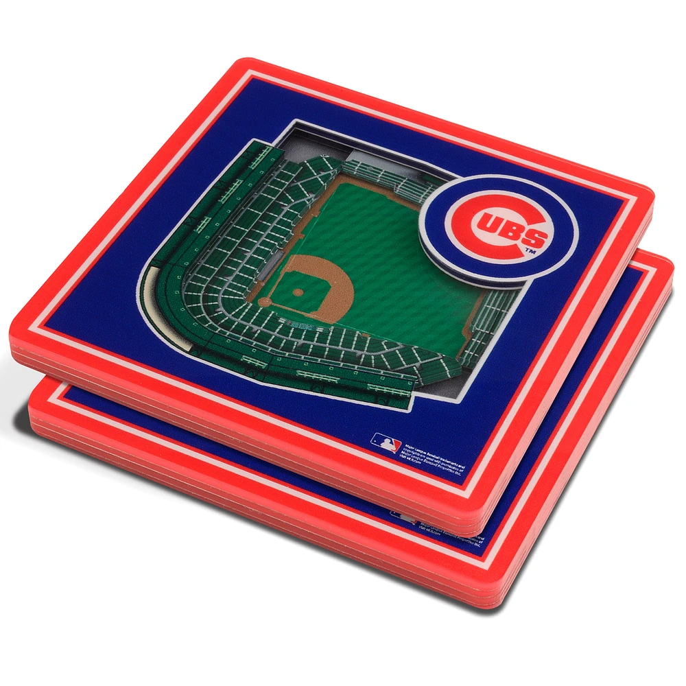 Blue Chicago Cubs 3D StadiumViews Coasters