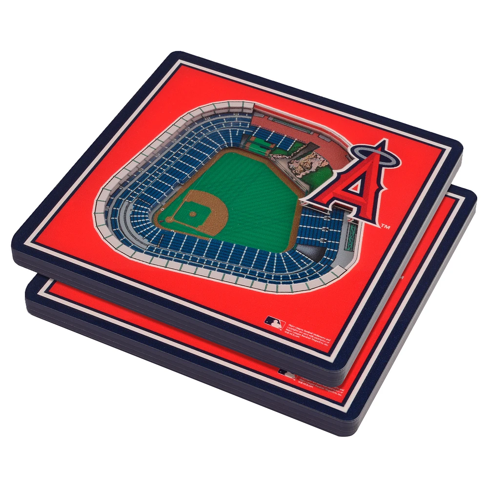 Red Los Angeles Angels 3D StadiumViews Coasters