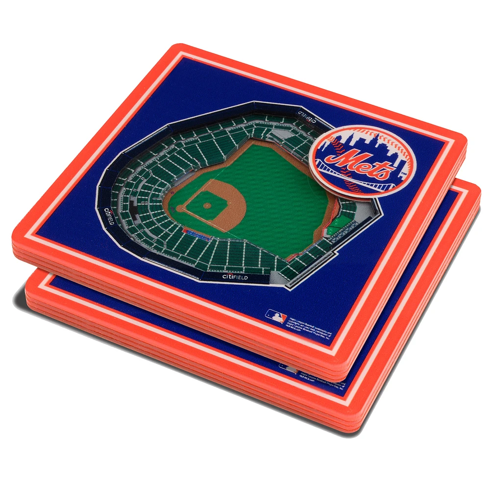 Blue New York Mets 3D StadiumViews Coasters
