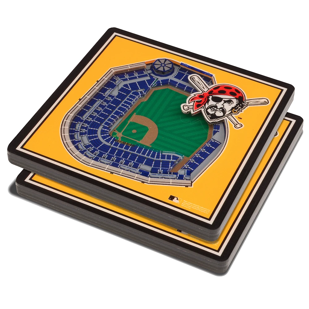 Yellow Pittsburgh Pirates 3D StadiumViews Coasters