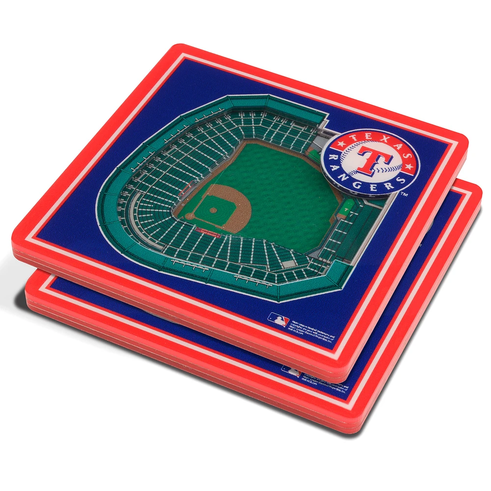 Blue Texas Rangers 3D StadiumViews Coasters
