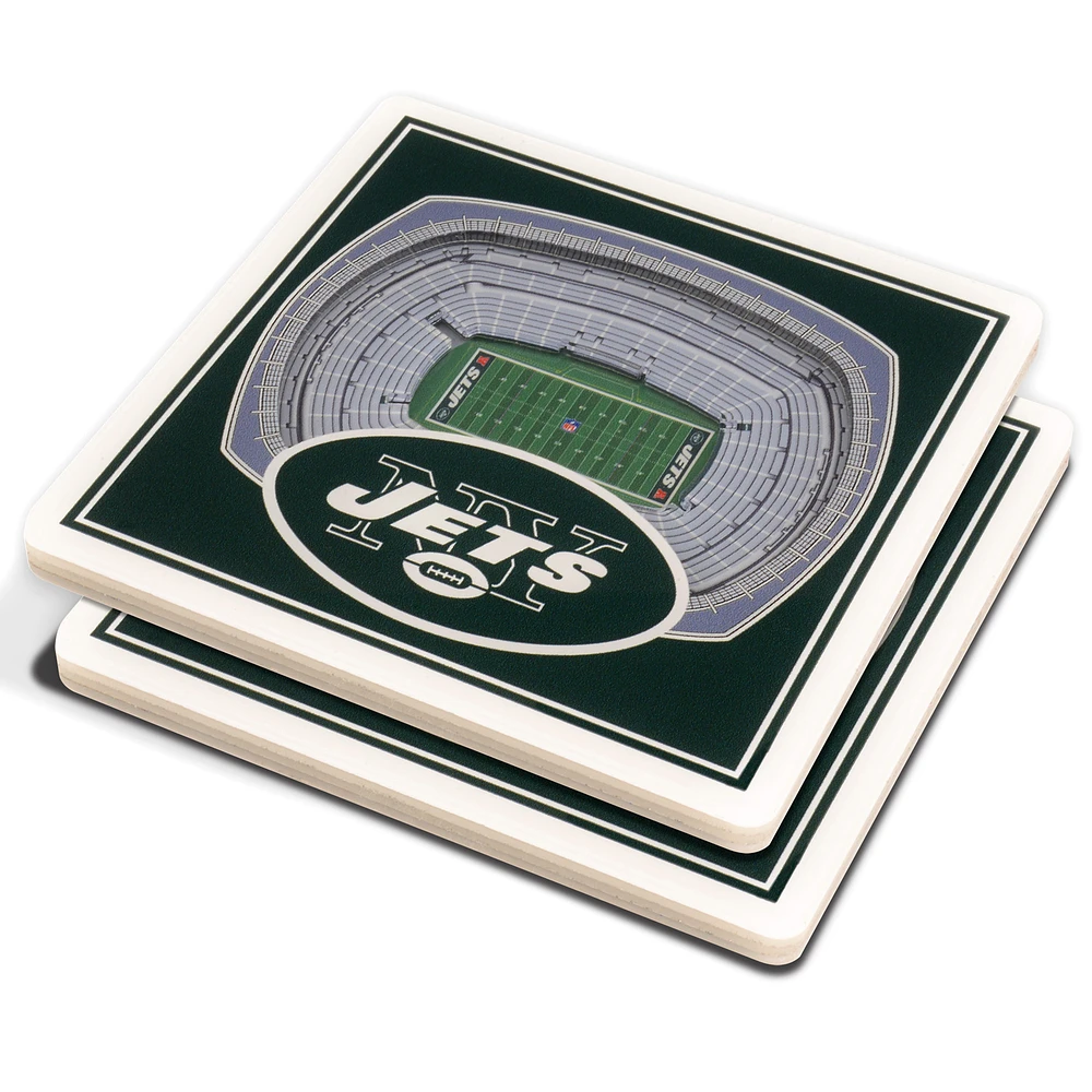 Green New York Jets 3D StadiumViews Coasters
