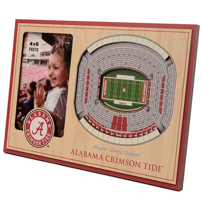 Brown Alabama Crimson Tide 3D StadiumViews Picture Frame