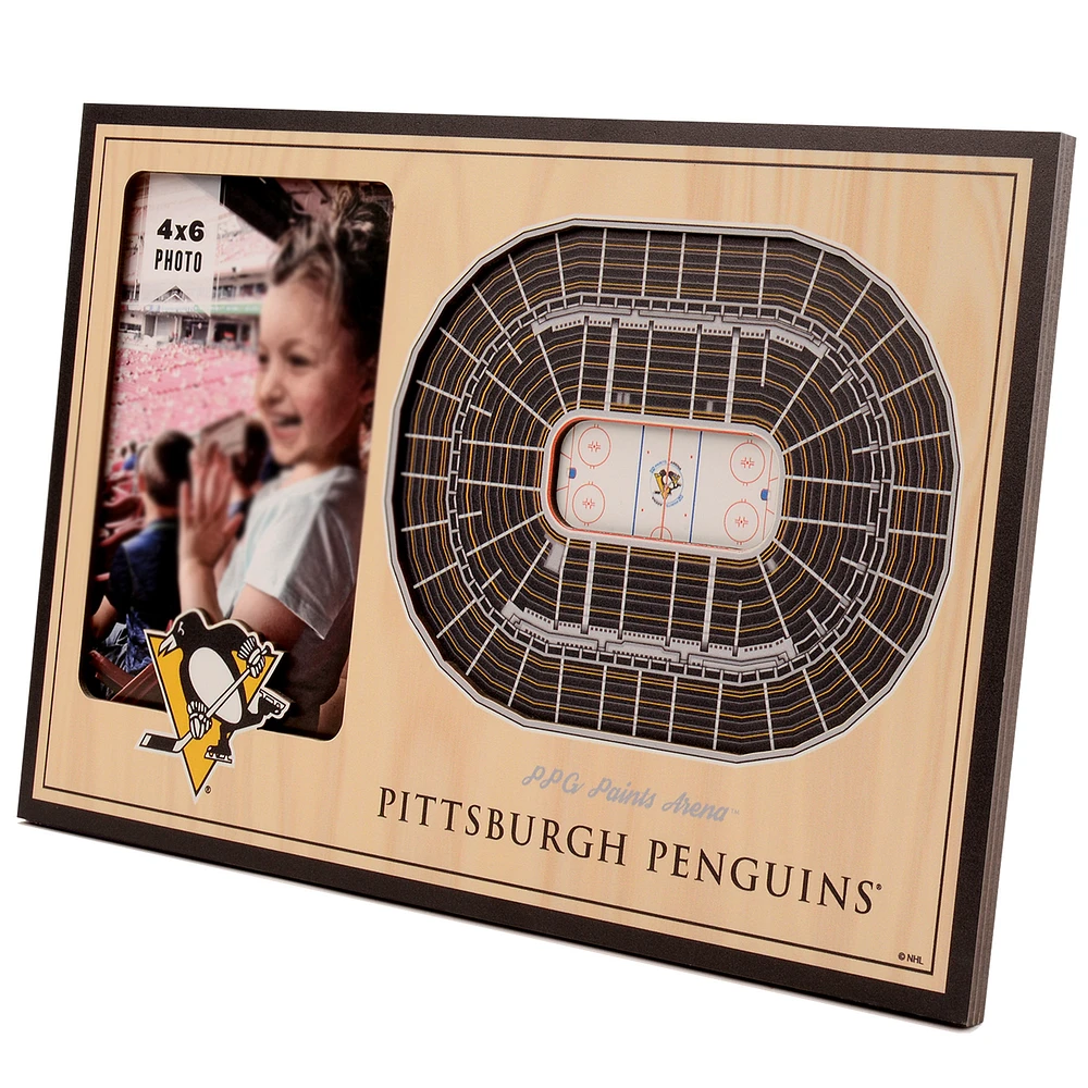 Brown Pittsburgh Penguins 3D StadiumViews Picture Frame