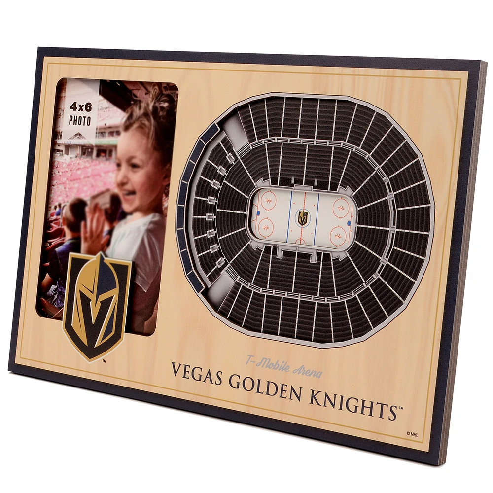 Brown Vegas Golden Knights 3D StadiumViews Picture Frame