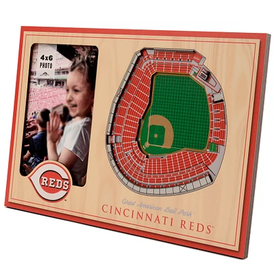 Brown Cincinnati Reds 3D StadiumViews Picture Frame