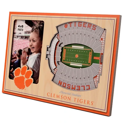 Brown Clemson Tigers 3D StadiumViews Picture Frame