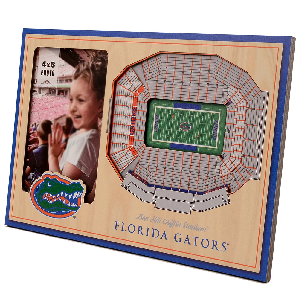 Brown Florida Gators 3D StadiumViews Picture Frame