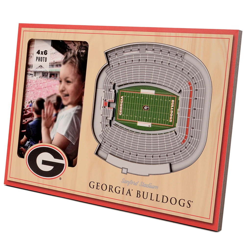 Brown Georgia Bulldogs 3D StadiumViews Picture Frame