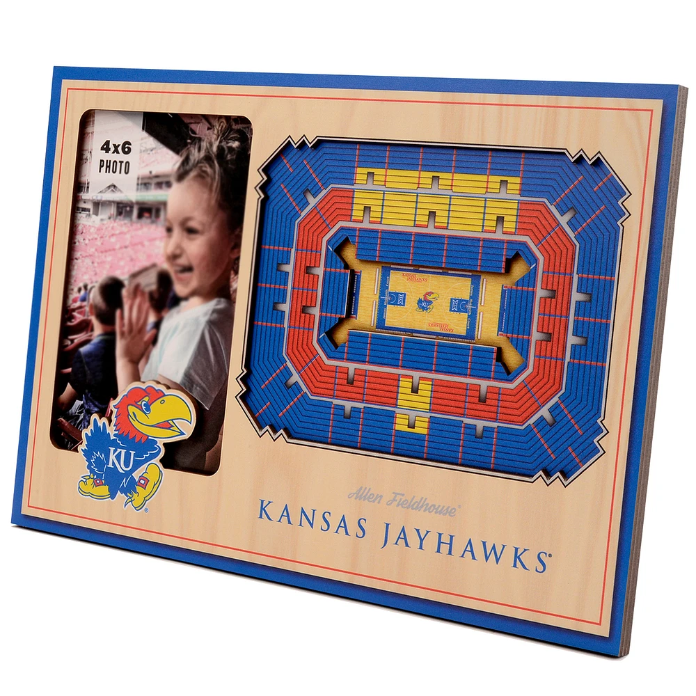 Brown Kansas Jayhawks 3D StadiumViews Picture Frame