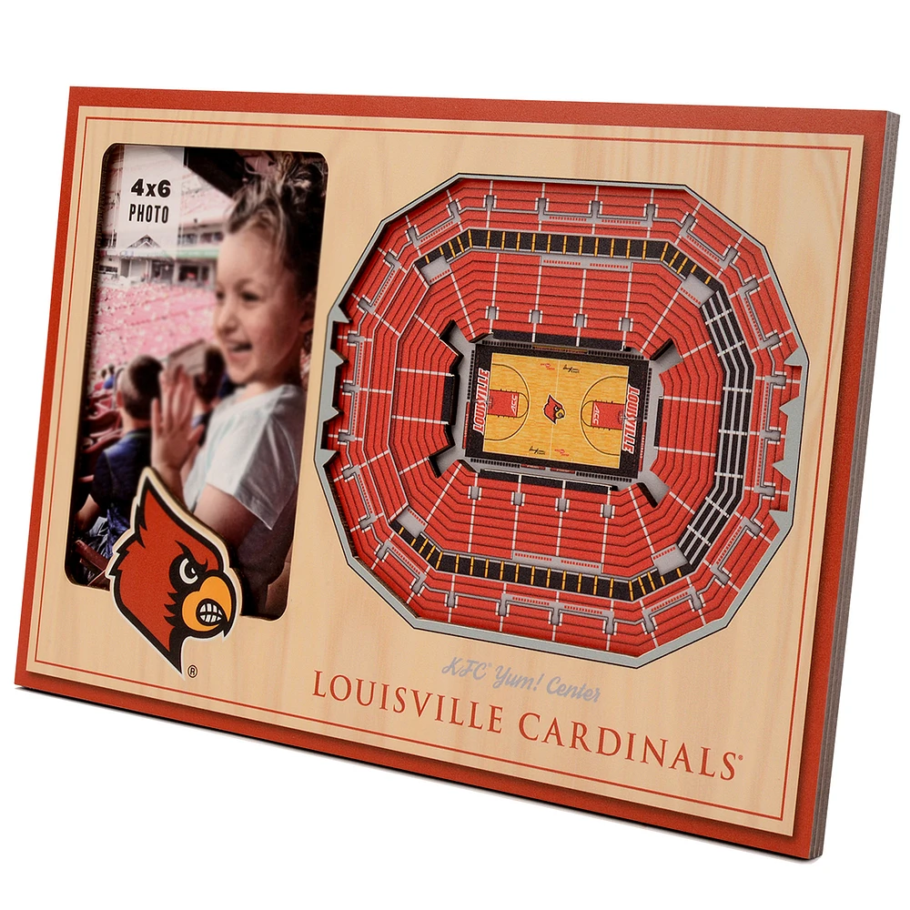 Brown Louisville Cardinals 3D StadiumViews Picture Frame