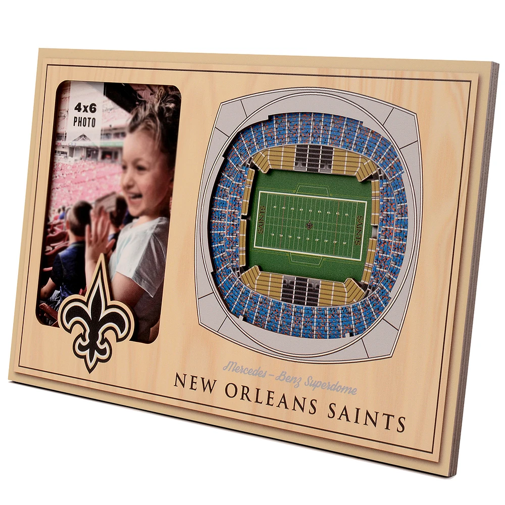 Brown New Orleans Saints 3D StadiumViews Picture Frame
